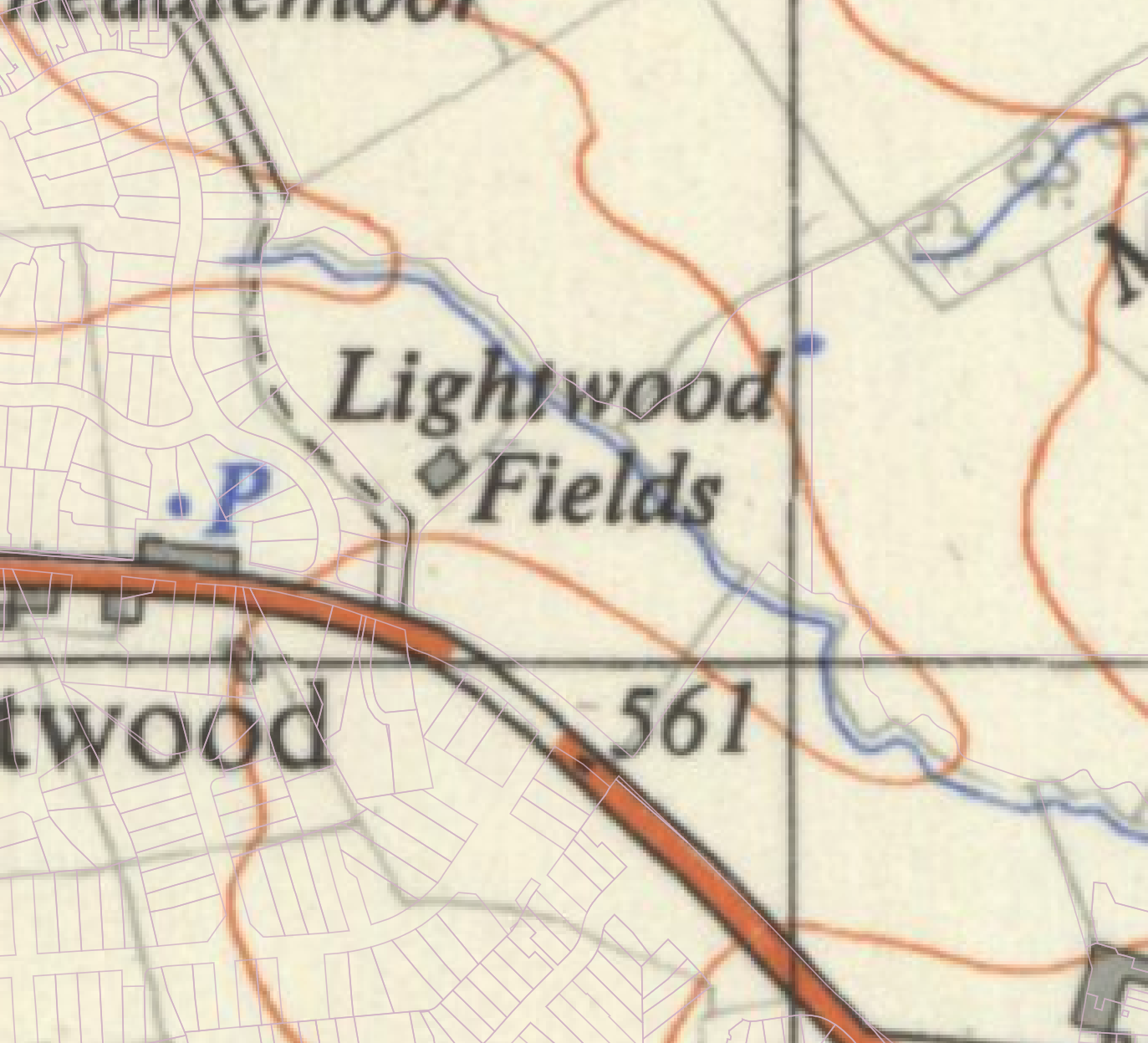 Historic map of Ashbourne Road, 1937–1961