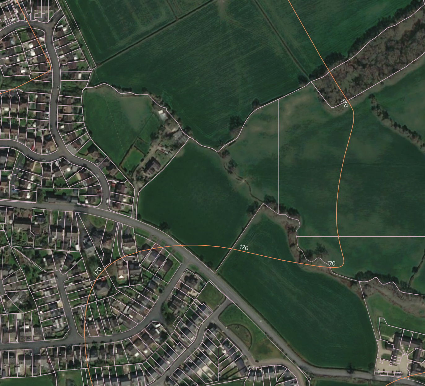 Topography plan for Ashbourne Road